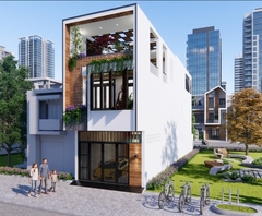 V815 | Mẫu nhà phố hiện đại kích thước 5,7x17m 2 tầng 4 phòng ngủ đầy đủ hồ sơ thiết kế