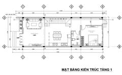V820 | Mẫu thiết kế nhà phố hiện đại 2 tầng 4 phòng ngủ kích thước 5,7x17m