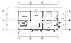 V770 | Bản vẽ thiết kế Kiến trúc, Kết cấu nhà mái Thái 2 tầng 4 phòng ngủ khép kín, kích thước 8,5x18m, in A3 đẹp, phối cảnh 3D