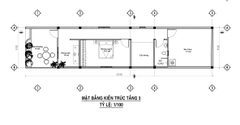 V697 | Bản vẽ thiết kế Full hồ sơ mẫu nhà phố 2 tầng 1 tum, 4 phòng ngủ 4 WC, kích thước 5x18m, bản in A3 đẹp, phối cảnh 3D