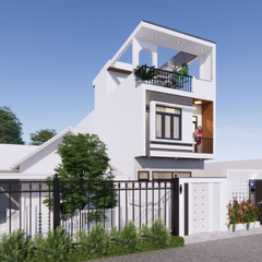 V715 | Bản vẽ thiết kế full hồ sơ mẫu nhà phố 2 tầng 1 tum, 3 phòng ngủ, kích thước 5x17m. TẶNG hồ sơ dự toán khối lượng!