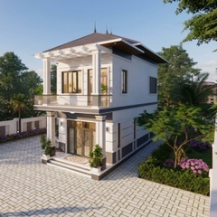 V731 | Bản vẽ phương án công năng mẫu nhà mái Nhật 2 tầng 3 phòng ngủ và 1 phòng làm việc, kích thước 8x15m, bản in A3 đẹp