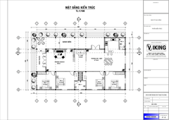 V473 | Bản vẽ thiết kế mẫu nhà mái Thái hiện đại 1 tầng 4 phòng ngủ, kích thước 11.5x19.5m, bản in A3 đẹp, có phối cảnh 3D
