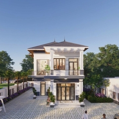 V731 | Bản vẽ phương án công năng mẫu nhà mái Nhật 2 tầng 3 phòng ngủ và 1 phòng làm việc, kích thước 8x15m, bản in A3 đẹp