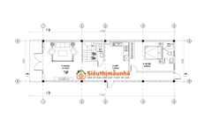V715 | Bản vẽ thiết kế full hồ sơ mẫu nhà phố 2 tầng 1 tum, 3 phòng ngủ, kích thước 5x17m. TẶNG hồ sơ dự toán khối lượng!