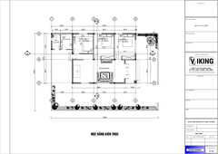 V382 | Bản vẽ thiết kế mẫu nhà cấp 4 mái Thái Tân cổ điển 3 phòng ngủ, kích thước 8.5x14.3m, bản in A3 đẹp. có phối cảnh 3D