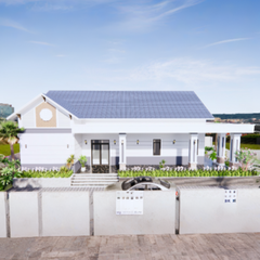 V473 | Bản vẽ thiết kế mẫu nhà mái Thái hiện đại 1 tầng 4 phòng ngủ, kích thước 11.5x19.5m, bản in A3 đẹp, có phối cảnh 3D