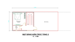 V680 | Bản vẽ thiết kế Kiến trúc & Điện nước mẫu nhà phố 2 tầng 2 phòng ngủ, kích thước 5.4x12.5m, in A3 đẹp, chi phí tiết kiệm
