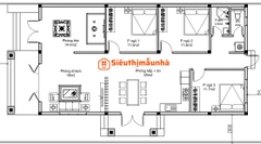 V906 | Bản vẽ Kiến trúc mẫu nhà mái Thái 1 tầng đẹp kích thước 10x17, 3 phòng ngủ.