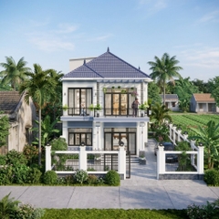 V898 | Bản vẽ kiến trúc mẫu nhà mái Nhật 2 tầng hiện đại 3 phòng ngủ mặt tiền 8,7m sâu 11m
