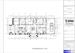 V533 | Bản vẽ thiết kế mẫu nhà vườn mái Thái rộng rãi 1 tầng 4 phòng ngủ, kích thước 9x19m, in A3 đẹp, phối cảnh 3D