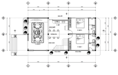 V770 | Bản vẽ thiết kế Kiến trúc, Kết cấu nhà mái Thái 2 tầng 4 phòng ngủ khép kín, kích thước 8,5x18m, in A3 đẹp, phối cảnh 3D