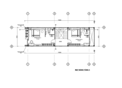 V522 | Bản vẽ thiết kế Full hồ sơ mẫu nhà phố 3 tầng 1 tum, kích thước 4.2x15.5m, 3 phòng ngủ, bản in A3 đẹp, phối cảnh 3D