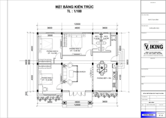 V633 | Bản vẽ thiết kế mẫu nhà vườn mái Thái hiện đại 1 tầng 3 phòng ngủ, kích thước 11.5x8.8m, bản in A3 đẹp, có phối cảnh 3D