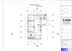 V724 | Bản vẽ thiết kế mẫu nhà vườn mái Nhật, 1 tầng 3 phòng ngủ, kích thước 11x13m, bản in A3 đẹp, có phối cảnh 3D