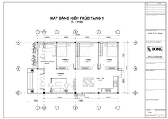 V573 | Bản vẽ thiết kế mẫu nhà cấp 4 mái Nhật hiện đại, 3 phòng ngủ, kích thước 8x13m, bản in A3 đẹp, có phối cảnh 3D