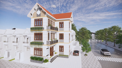 Nhà vườn mái Thái 3 tầng 4 phòng ngủ kích thước 9x12m | BG291