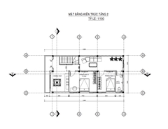 V700 | Bản vẽ thiết kế full hồ sơ mẫu nhà phố hiện đại 2 tầng 3 phòng ngủ, kích thước 6x13m, bản in A3 đẹp, phối cảnh 3D