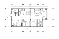 Bản vẽ thiết kế mẫu nhà mái Thái 3 phòng ngủ kích thước 7x15,5m 82 tờ bản vẽ, có phối cảnh 3D in A3 bản đẹp