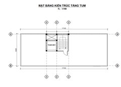 V521 | Bản vẽ thiết kế Full hồ sơ mẫu nhà phố hiện đại 4 tầng 1 tum, kích thước 6x17m, 5 phòng ngủ, bản in A3 đẹp phối cảnh 3D