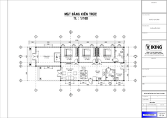 V426 | Bản vẽ thiết kế mẫu nhà mái Thái tân cổ điển 1 tầng 3 phòng ngủ, kích thước 7.5x20m, bản in A3 đẹp, có phối cảnh 3D