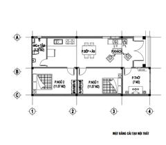 V279 | Bản vẽ thiết kế Full hồ sơ mẫu nhà mái Thái hiện đại 1 tầng 2 phòng ngủ, kích thước 6x12m. bản in A3 đẹp, phối cảnh 3D