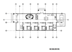 V335 | Bản vẽ thiết kế mẫu nhà mái Thái tân cổ điển, 1 tầng 4 phòng ngủ, kích thước 8x19m, bản in A3 đẹp, có phối cảnh 3D