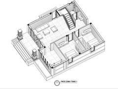 M032026 | Mẫu nhà mái Nhật hiện đại 2 tầng 4 phòng ngủ kích thước 9x9,7m