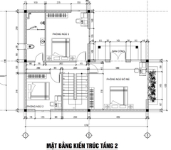 BG291 | Nhà mái Thái 3 tầng 5 phòng ngủ kích thước 9x12m