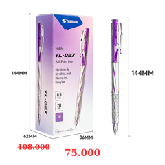 Bút bi Thiên Long TL-027 hộp 20 cây - Tím
