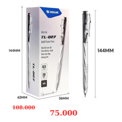 Bút bi Thiên Long TL-027 hộp 20 cây - Đen