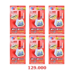 Mực bút lông bảng Thiên Long WBI-01 lốc 6 - Đỏ