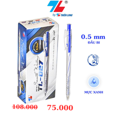 Bút bi Thiên Long TL-027 hộp 20 cây - Xanh