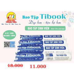 Bìa bao kiếng tập sinh viên Tibook (10 cái/túi)