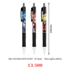 Bút chì bấm Deli S1201 - 0.7mm -  Màu ngẫu nhiên