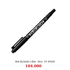 Bút dạ kính 2 đầu Deli EU10420 - Đen