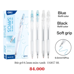 Bút gel 0.5mm màu xanh - EG057-BL