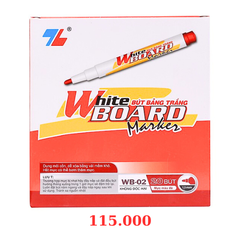 Bút Lông Bảng Thiên Long WB-02 hộp 20 cây - Đỏ