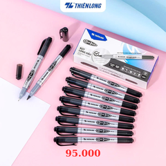 Bút Lông Dầu Thiên Long PM-04 hộp 10 cây - Đen