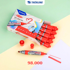 Bút Lông Dầu Thiên Long PM-09 hộp 10 cây - Đỏ