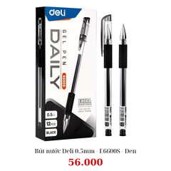 Bút nước Deli 0.5mm - E6600S - Đen
