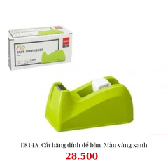 E814A_Cắt băng dính để bàn_Màu vàng xanh