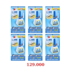 Mực bút lông bảng Thiên Long WBI-01 lốc 6 - Xanh