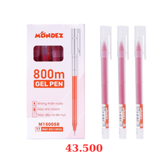 Hộp 12 bút gel Mondez M15005P - Mực đỏ