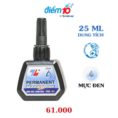 Mực bút lông dầu Thiên Long PMI-01 lốc 6 - Đen