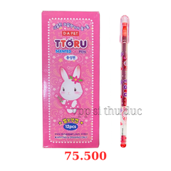 Hộp 12 bút gel Ttoru chính hãng Hàn Quốc - Mực đỏ