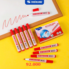 Bút Lông Bảng Thiên Long WB-03 hộp 12 cây - Đỏ