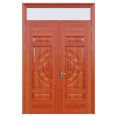 Cửa thép vân gỗ Jagning 2 cánh cân LP-2D-02