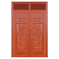 Cửa thép vân gỗ Jagning 2 cánh cân LP-2D-04