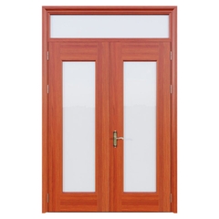 Cửa thép vân gỗ Jagning 2 cánh cân LP-2D-05